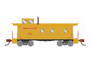 Roundhouse HO 85829 Union Pacific 3 window standard wood caboose